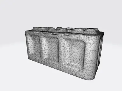 3d Model Plastic Water Barrier 3D model