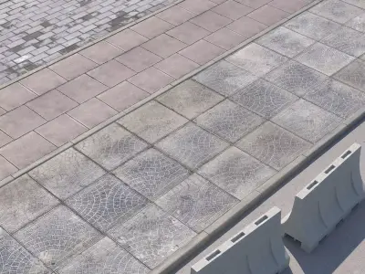 pavement piece of metal 3D model