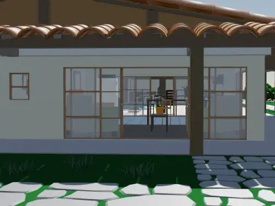 Country House Low Poly Low-poly 3D model