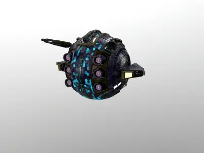 Sci-Fi Military Drone 2  Low-poly 3D model