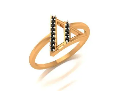 004 Gold ring for woman 3D print model