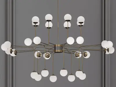 Roll Hill Modo 10 Globe Chandelier 3D model