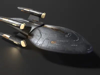 spaceship002 Low-poly 3D model