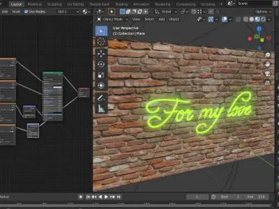 Neon light  Low-poly 3D model