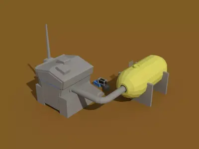 Low Poly Scifi Generator Low-poly 3D model