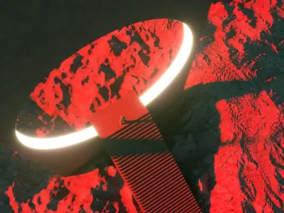 Futuristic sci-fi art The Portal 3D model