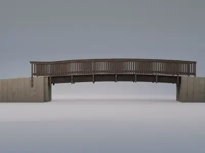 Footbridge Low-poly 3D model purchase