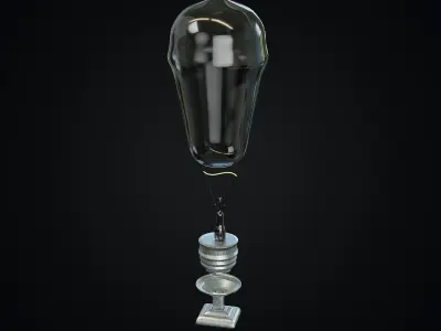 Rusty Old Lamp Wall Mounted 3D model