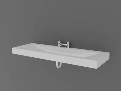 Sink for a bathroom Low-poly 3D model