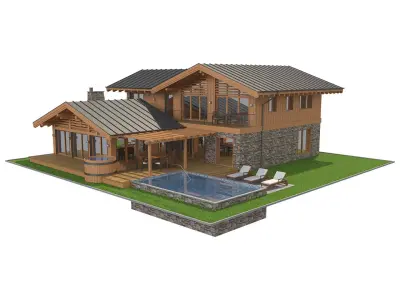 Chalet House 2 3D model