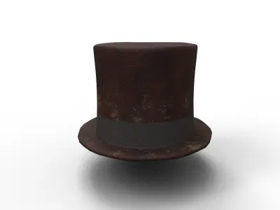  Steampunk  hat Low-poly 3D model