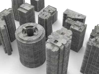 Unfinished buildings 3D model