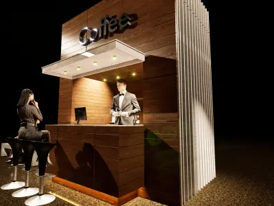 Elite coffee shop 3D model