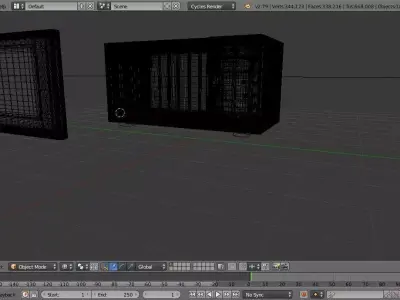 Microwave oven with lights Low-poly 3D model