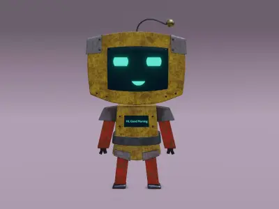 Cute Robot 3D model 2