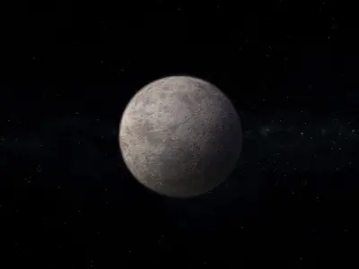 Dwarf Alien Planet or Moon 08 Low-poly 3D model