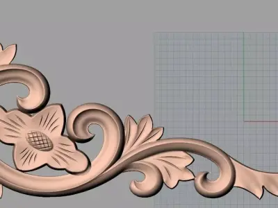 Woodworking CNC Router 3D Relief STL models used for artcam E441 3D model