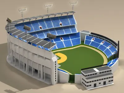 Baseball stadium 3D model