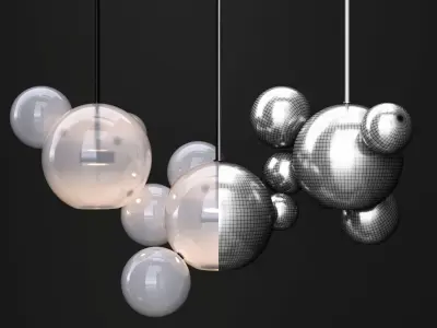 Giopato and Coombes BOLLE 14 bubble FROST and BLACK 3D model