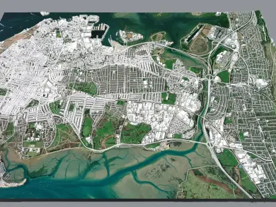 Cityscape Southampton Hampshire United Kingdom 3D model