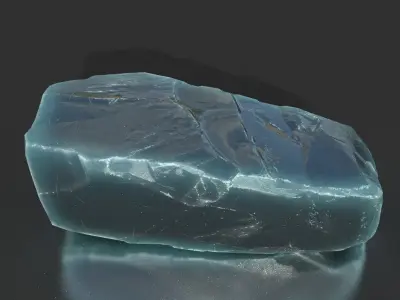 Low poly Ice Block 190302 Low-poly 3D model