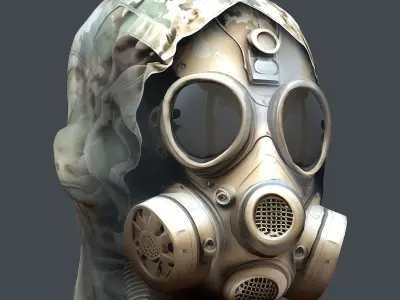 Helmet 3d model military combat Low-poly  Low-poly 3D model