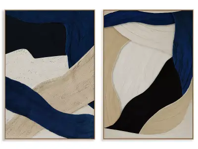 Abstract Painting Frame set 3D model 386