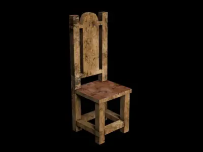 Dungeon Furniture Low-poly 3D model