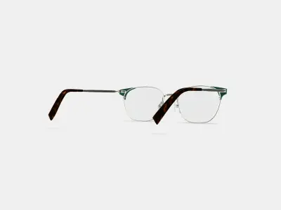Heyward Eyeglasses in Antique Silver with Pine 3D model