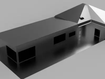 Scale Size Simple House  3D model