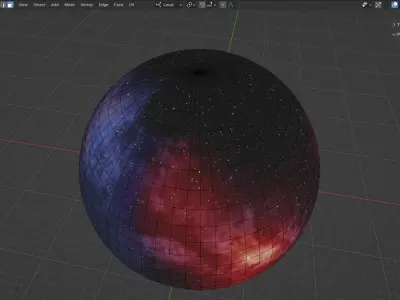 Space and Skies - Panoramas 360 degree Low-poly 3D model
