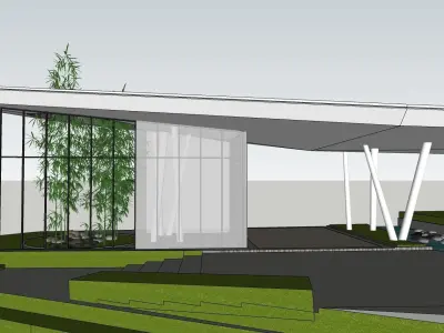entertainment contemporary office building 3D model