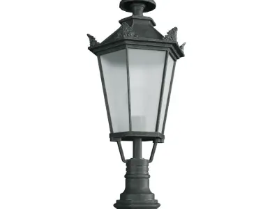 Classic street Outdoor landscape wrought  light Lamp Lantern  3D model