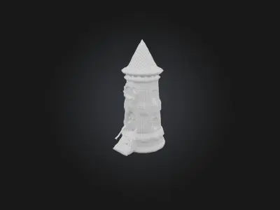 Wizard Tower Low-poly 3D model purchase