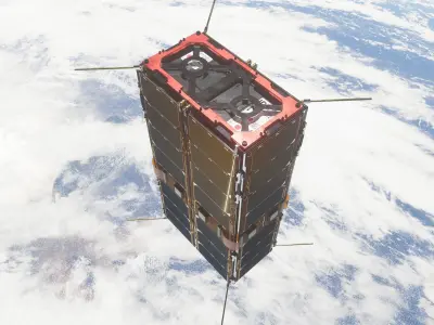 High Poly Cube Sat - C4D Octane 3D model