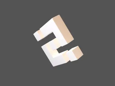 Binance Coin 003 Low-poly 3D model