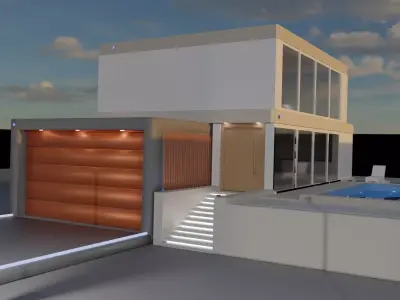 Modern House Stylized 3D model