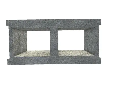 Cinder Block Low-poly 3D model