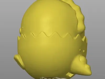 eggy dino 3 types 3D print model