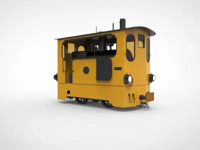 train tram  old 3D model