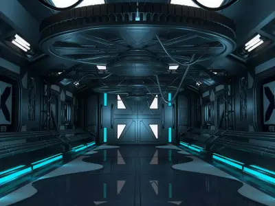 Sci Fi Room 3D model 11