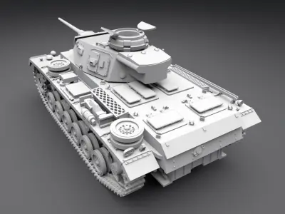 Panzer 3 Scale Model 3D print model