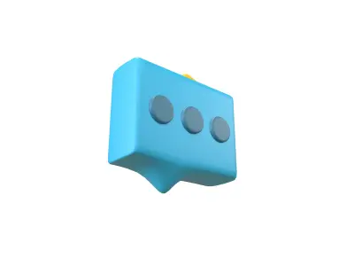Chat Icon v2 001 Low-poly 3D model