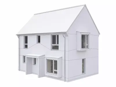 Neighborhood Houses P13 Low-poly 3D model