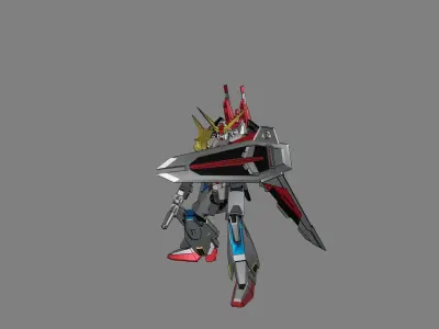 Attacker Gundam 17 3D model