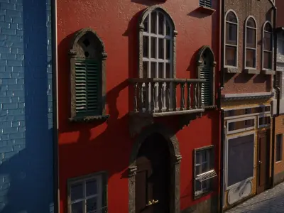 European Street 3d Scene 3D model