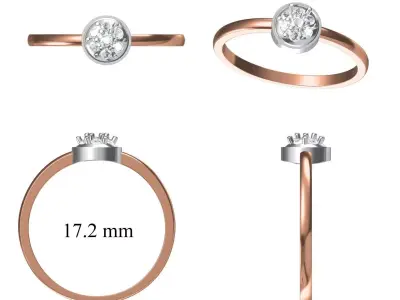 Light Weight Wedding Engagement Women Ring STL JCD Details 3D print model