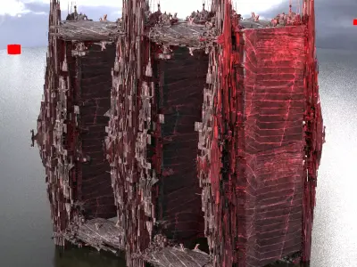 Sci-Fi Nile River Towers 7 3D model