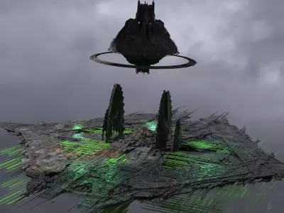 Toxic Cyborg array 1  Low-poly 3D model