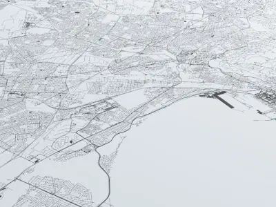 Cape Town Road Network and Streets 3D model